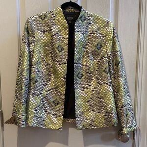 EUC Kasper Green Patterned Jacket